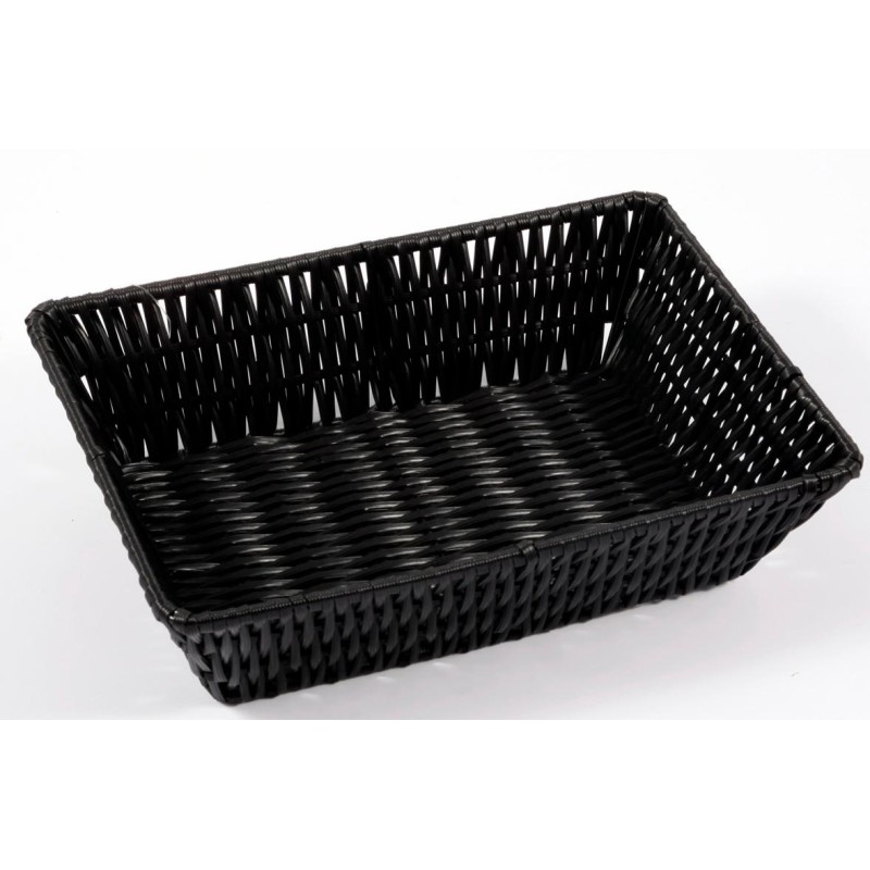 Brödkorg Korg svart flätad 19x26 cm Brödkorg Korg svart flätad 19x26 cm