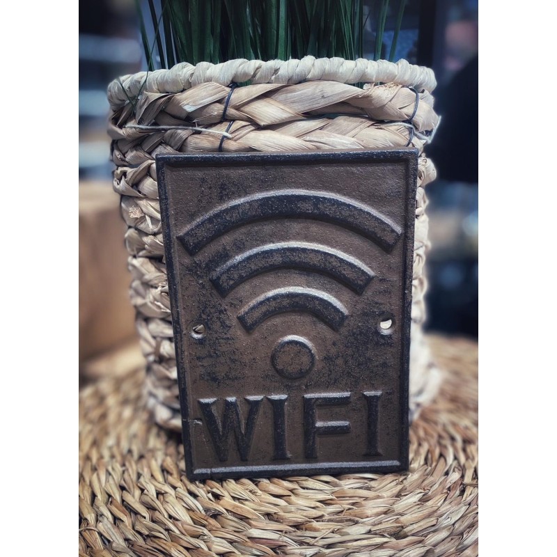 Skylt WIFI gjutjärn brun Skylt WIFI gjutjärn brun