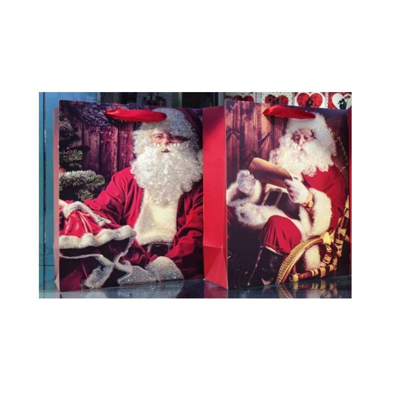 Presentpåse Vin Tomte 2-pack 37x12 cm Presentpåse Vin Tomte 2-pack 37x12 cm