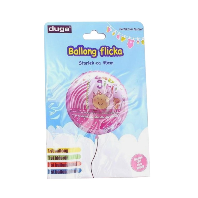 Ballong Flicka Rosa 45 cm Ballong Flicka Rosa 45 cm