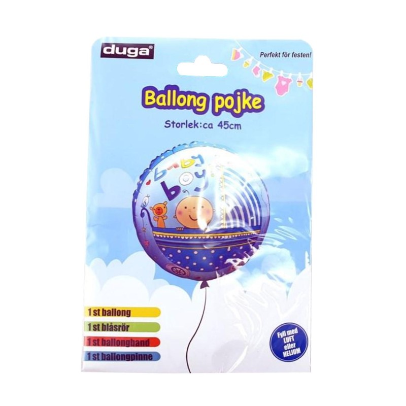 Ballong Pojke Blå 45 cm Ballong Pojke Blå 45 cm