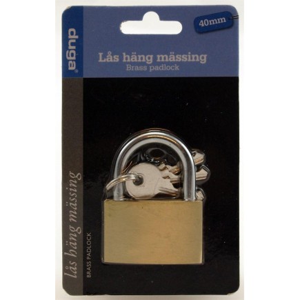 Hänglås 40mm mässing
