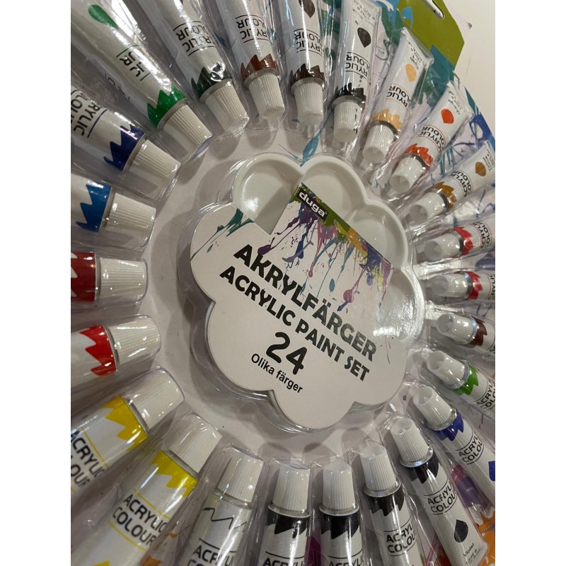 Målarset Färg Akryl 24x12 ml Målarset Färg Akryl 24x12 ml