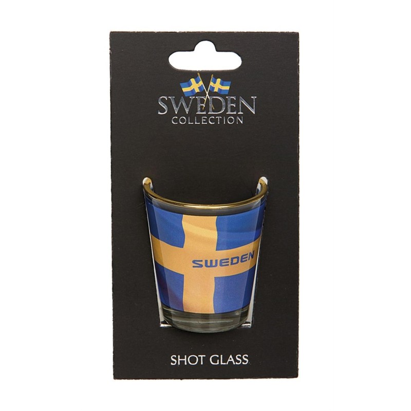 Shotglas Vajande flagga Sverige