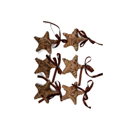 Stjärna 6-pack Natur