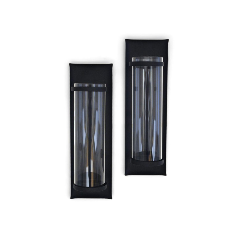Ljushållare Lykta vägg 2-pack Svart Ljushållare Lykta vägg 2-pack Svart
