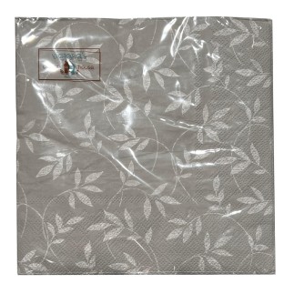 Servetter Löv Grå/Vit 33x33 cm