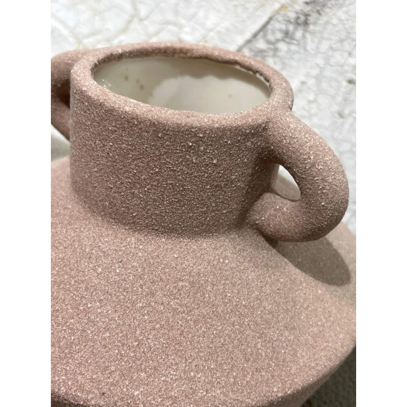 Urna Vas med handtag Beige 12 cm Urna Vas med handtag Beige 12 cm