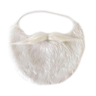 Tomteskägg med resår Skägg Vitt 23x30 cm