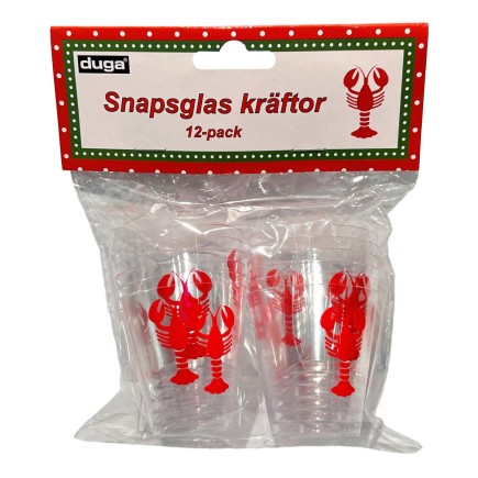Snapsglas Shotsglas Kräftskiva 12-pack