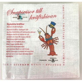 Servetter Kräftskiva Snapsvisor
