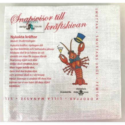 Servetter Kräftskiva Snapsvisor