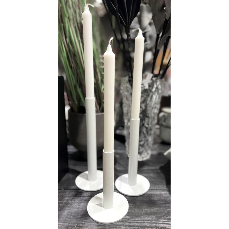 Ljusstake Smide Vit 25 cm Ljusstake Smide Vit 25 cm