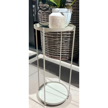 Bord Piedestal Beige Metall 57 cm