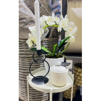 Bord Piedestal Beige Metall 57 cm