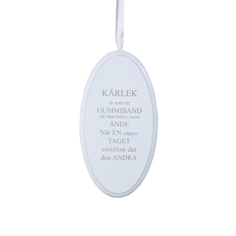 Skylt Kärlek Vit 15x8 cm Skylt Kärlek Vit 15x8 cm