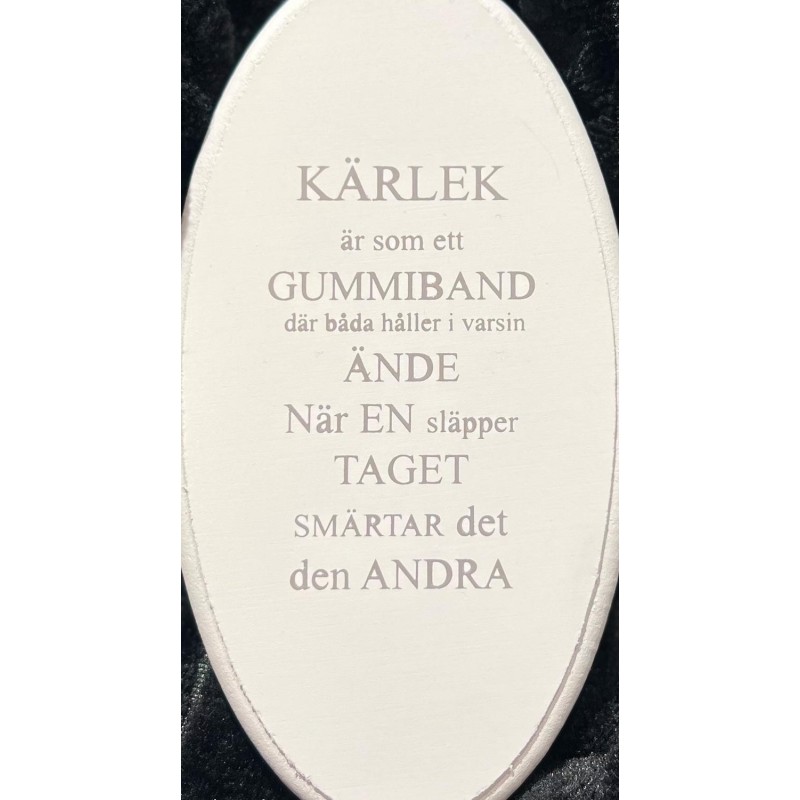 Skylt Kärlek Vit 15x8 cm Skylt Kärlek Vit 15x8 cm