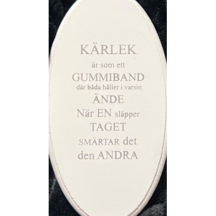 Skylt Kärlek Vit 15x8 cm