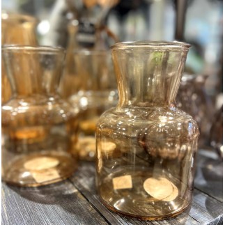 Vas Beige Glas 18 cm