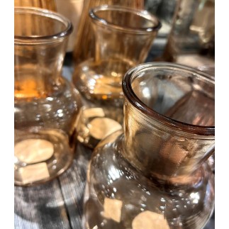 Vas Beige Glas 18 cm Vas Beige Glas 18 cm