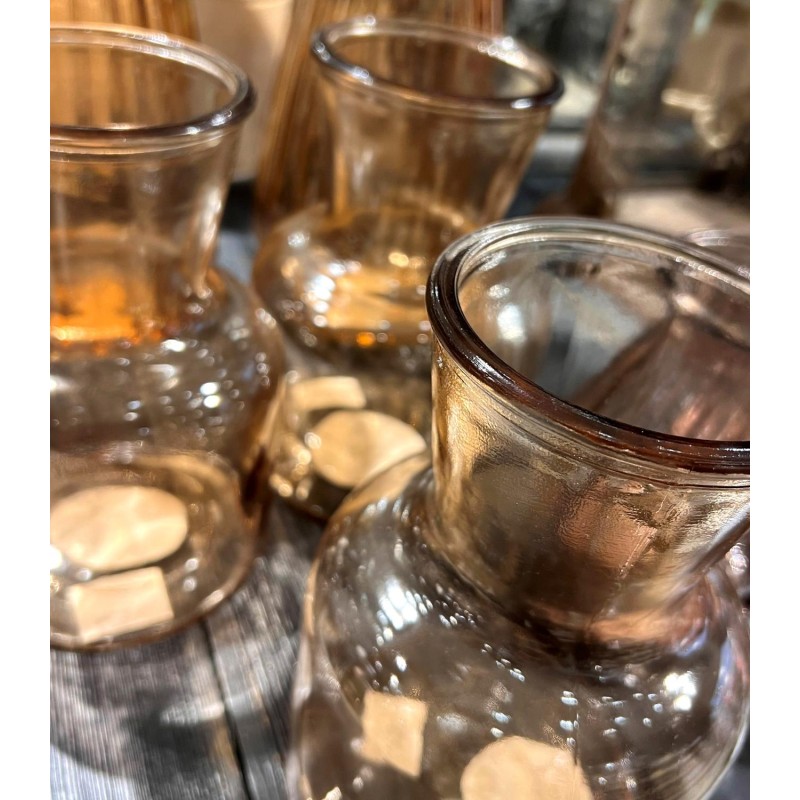 Vas Beige Glas 18 cm Vas Beige Glas 18 cm