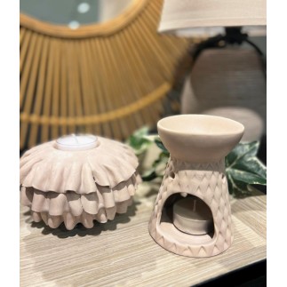 Ljushållare Volang Beigegrå 12 cm