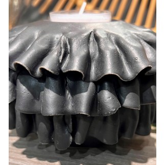 Ljushållare Volang Svart 12 cm Ljushållare Volang Svart 12 cm