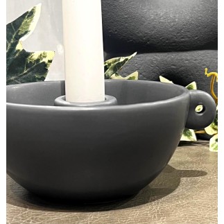 Ljusstake Keramik Grå 13 cm Ljusstake Keramik Grå 13 cm