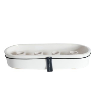 Adventsljusstake Vit Keramik 33x13 cm