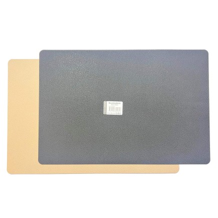 Underlägg Läderlook Beige/Svart 4-pack