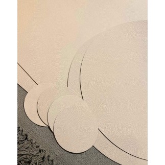 Underlägg Läderlook Beige/Svart 4-pack Underlägg Läderlook Beige/Svart 4-pack