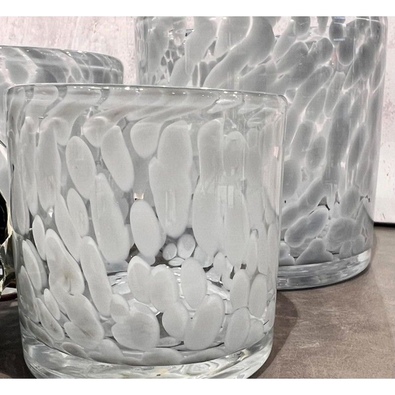 Ljushållare Grå Mönstrad Glas 12x12 cm