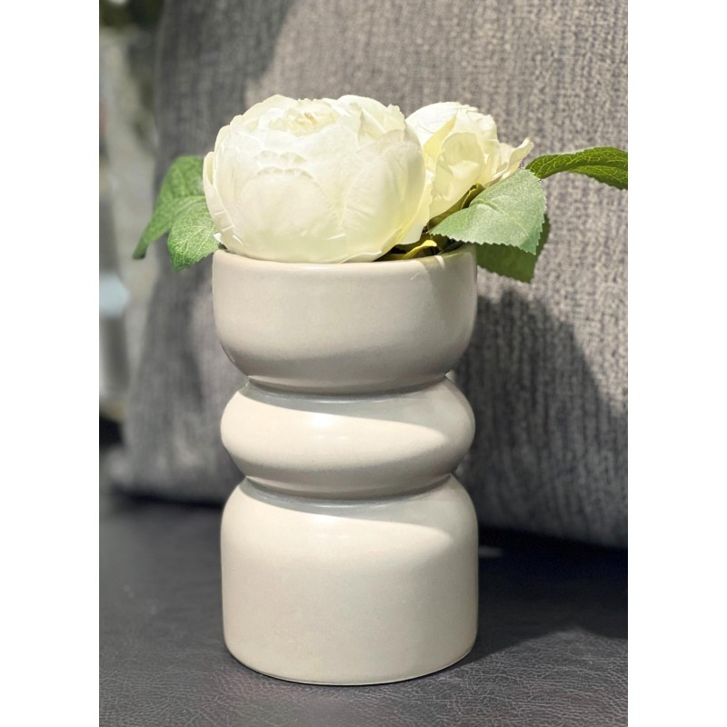 Vas Grå Keramik 16 cm