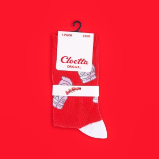 Strumpor Juleskum Skumtomte Röd stl 41-46