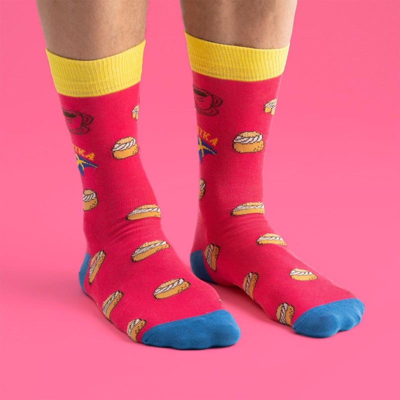 Strumpor Fika Semla Rosa stl 41-46