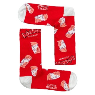 Strumpor Juleskum Skumtomte Barnstrumpor Röd stl 27-30