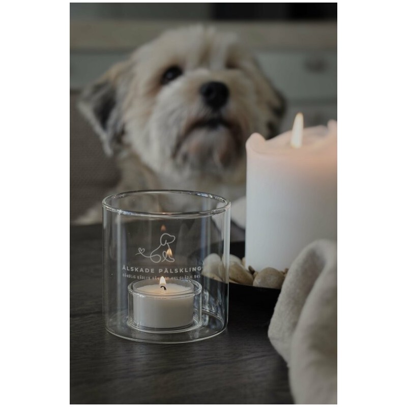 Majas Cottage Lykta Pälskling Glas 8x8 cm Majas Cottage Lykta Pälskling Glas 8x8 cm