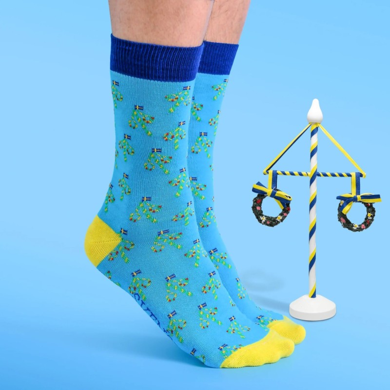 Strumpor Midsommar Blå stl 41-46 Strumpor Midsommar Blå stl 41-46