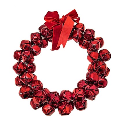 Julkrans Röd Bjällror 25 cm