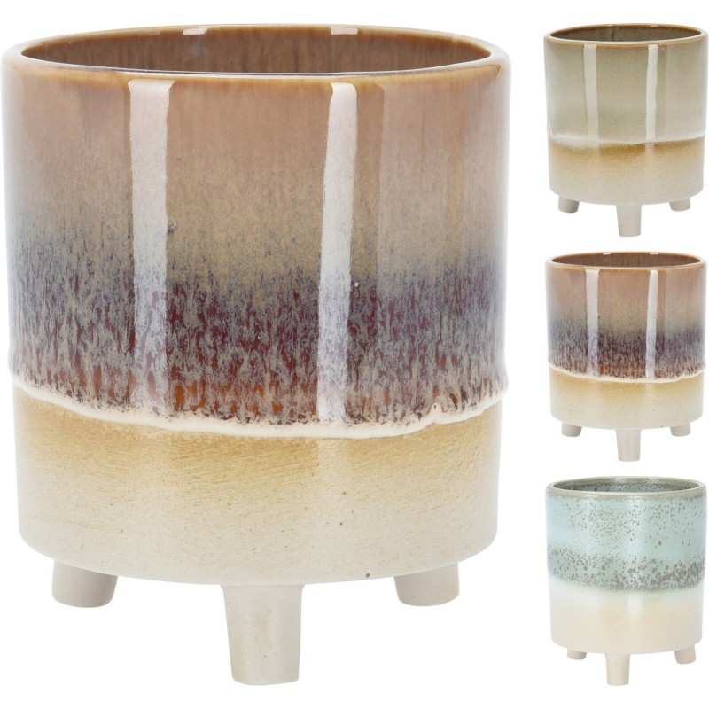 Kruka Blå Keramik med fötter Kruka Blå Keramik med fötter