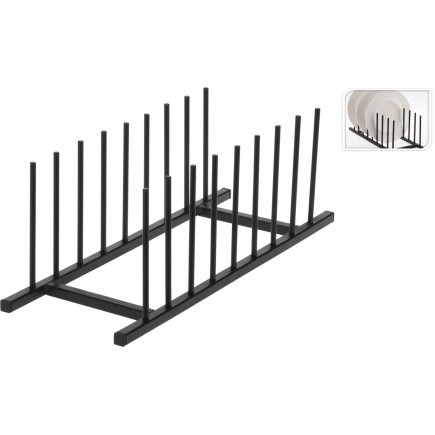 Tallrikshållare Svart Metall 35 cm