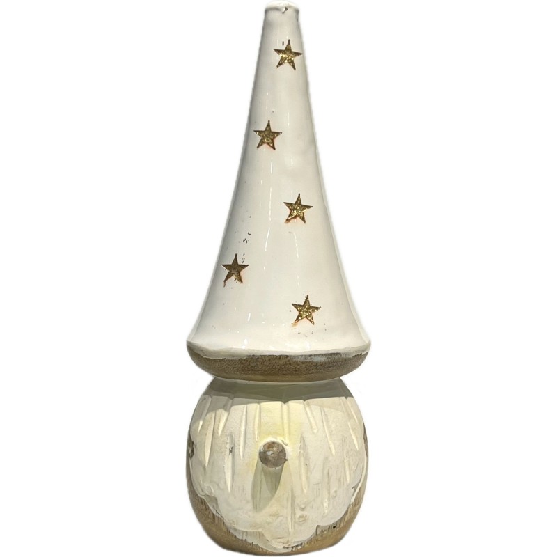 Tomte Trä Natur Konformad mössa 21 cm